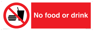 No food or drink